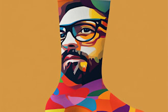 make  a custom and unique socks design art for you