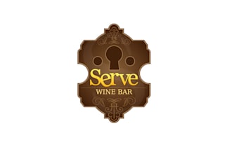 design serve wine bar logo