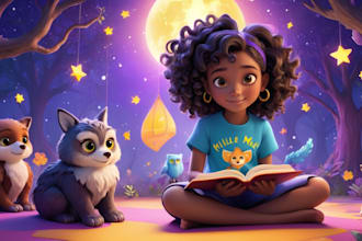 create stunning childrens storybook illustrations