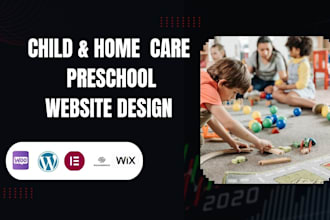 create kindergarten, preschool, childcare, daycare website