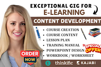 do online course creation course content book writer course curriculum ppt slide