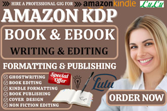 amazon KDP book publishing non fiction ebook ghostwriter book writer kdp editing