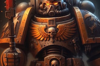 do 2d miniatures space marine 40k warhammer dnd stl