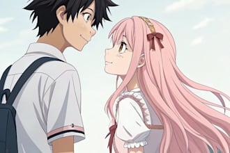 draw your couple character with anime style