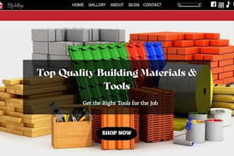design building material shopify construction equipment handyman tools website