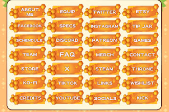 do cute panels for twitch and social media