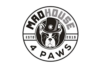 design best quality awesome mad french bulldog logo