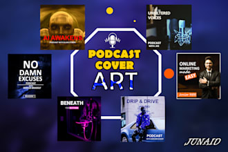design eye catching podcast cover art for spotify