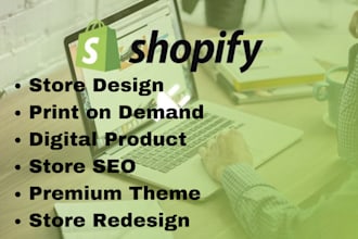 setup profitable shopify website or shopify store design