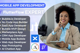 build flutterflow app mvp ui design firebase xano api adalo no code saas app fix
