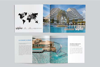 do design travel brochures, profiles, portfolios, book