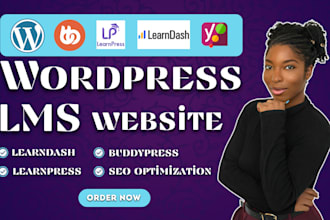 design professional lms website with learndash, learnpress, and wordpress