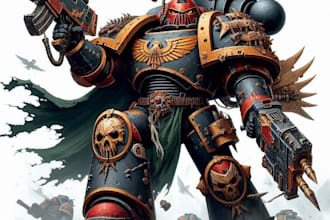 draw your favorite warhammer character and warhammer 40k