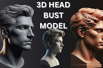 sculpt 3d head model female 3d head bust from photo reference 3d face mask
