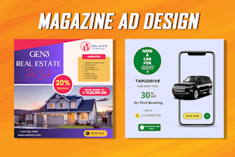 design attention grabbing print ready ad for magazine or newspaper