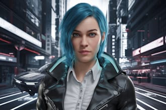 create amazing cyberpunk, sci fi, and portrait artwork