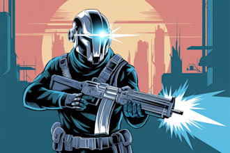 draw a sci fi character design or sci fi character art