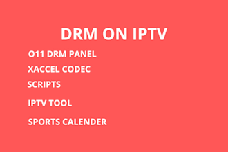 set up o11, xaccel codec, and drm scripts for iptv services