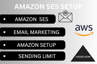 do amazon ses account creation, email marketing account, increase sending limit