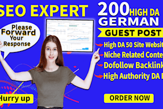 do SEO backlinks through german guest posts with high da,pa