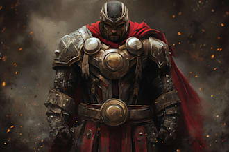 draw you a dc or marvel style comic book superhero character