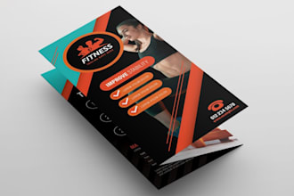 do healthy lifestyle brochure,workout,fitness,gym brochure,sports trifold in 3hr