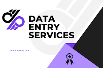 do data entry related jobs, data collection, web research, copy paste