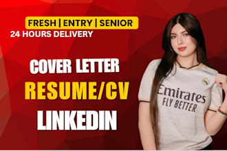 write and upgrade ats resume, cover letter and linkedin optimization