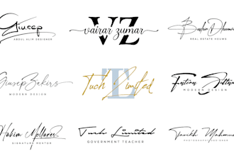 do hand writing, luxury, unique, cursive, and autograph logo
