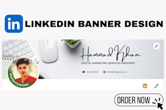 create professional linkedin banner header fb, youtube cover