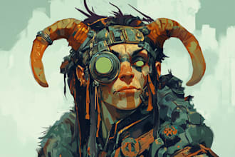 draw a warhammer 40k character with my style