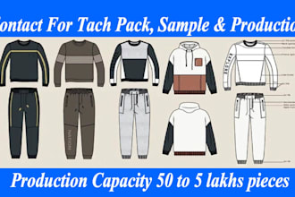 create factory support tech pack fashion designs