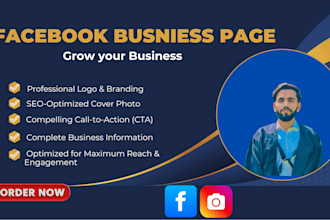 create setup professional facebook business page with SEO optimization