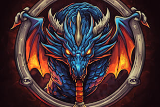 design awesome rpg fantasy or sci fi logo for you