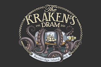 design awesome dram pub logo