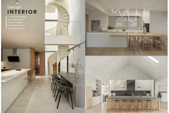 create photorealistic residential 3d interior render
