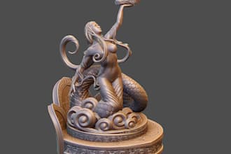 realistic 3d statue,high relief sculpt,classic 3d figures, zbrush file, 3d print