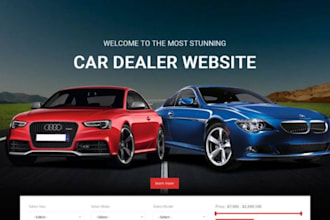 design car rental and transport services website landing page  sales funnel