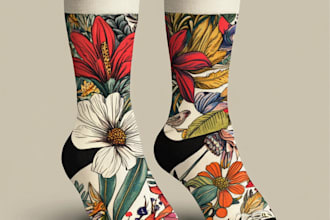 design custom and unique socks design
