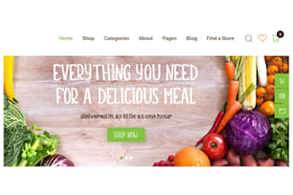 design organic product shopify store organic food store food website grocery