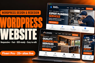 design, redesign or build a responsive wordpress website for your business