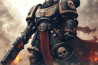 draw your favorite space marine chapter 40k warhammer