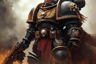create you as favorite space marine 40k warhammer art