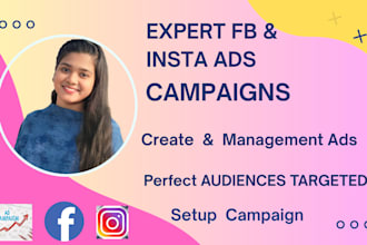 manage targeted facebook and instagram ads campaigns