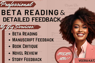 beta read your novel, give a detailed book critique, and honest feedback