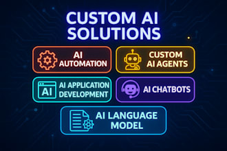 build custom ai chatbot  agent development  automation smart business solutions
