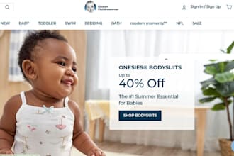 build baby shopify store baby toy store kids clothing website dropshipping store