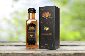 do bottle label, cbd oil label design, and product packaging with 3d render