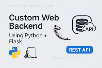 build a secure custom restful API backend using python flask and database