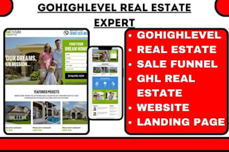 design gohighlevel real estate sale funnel real estate crm website landing page